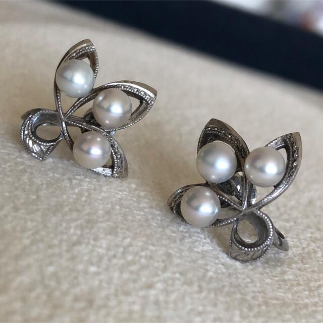 MIKIMOTO(ミキモト)のセミアンティーク 高級品 MIKIMOTO ミキモト イヤリング  銀製品 レディースのアクセサリー(イヤリング)の商品写真