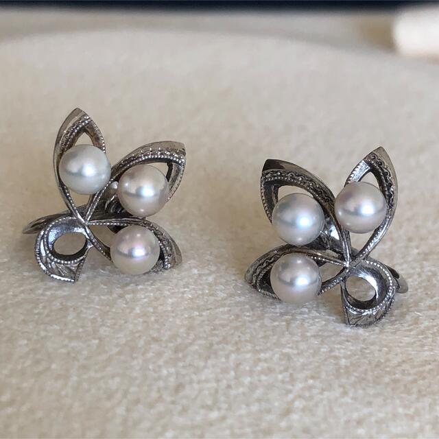 MIKIMOTO(ミキモト)のセミアンティーク 高級品 MIKIMOTO ミキモト イヤリング  銀製品 レディースのアクセサリー(イヤリング)の商品写真