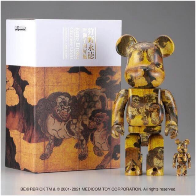 BE@RBRICK 狩野永徳「唐獅子図屏風」100％ & 400％ ベアブリック