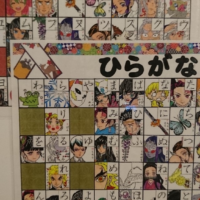 かえで★プロフ必読★様専用ページ💖ひらがな&カタカナ&数字表 鬼滅