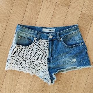 トップショップ(TOPSHOP)の夏に着たい!TOPSHOP　デニム×レース　ショートパンツ(ショートパンツ)