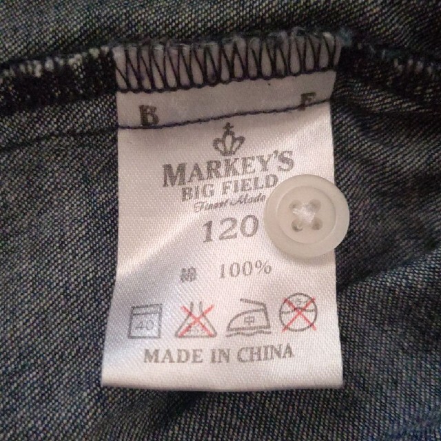 MARKEY'S(マーキーズ)のマーキーズ　キッズデニムシャツ120cm キッズ/ベビー/マタニティのキッズ服男の子用(90cm~)(ブラウス)の商品写真