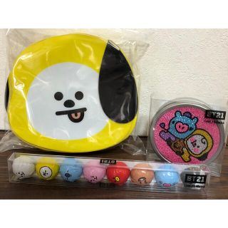 ボウダンショウネンダン(防弾少年団(BTS))のBT21 CHIMMY(チミー) 3点セット　バレンタイン ポーチ チョコ(アイドルグッズ)