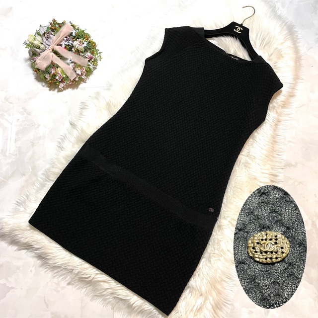 即納!最大半額! CHANEL - 本物 美品 シャネル COCO刺繍 ウール