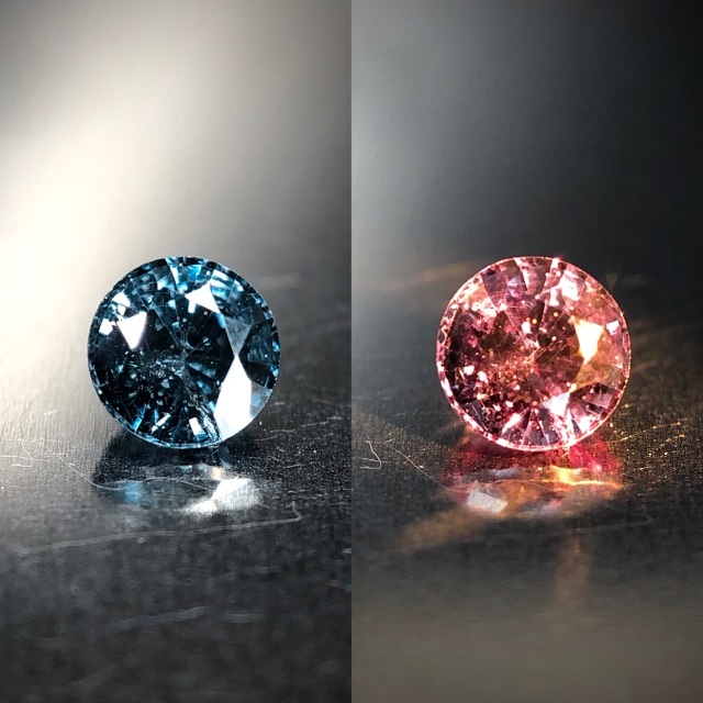 魅惑のカラーチェンジ 0.3ct 天然 ベキリーブルー ガーネット レディースのアクセサリー(リング(指輪))の商品写真