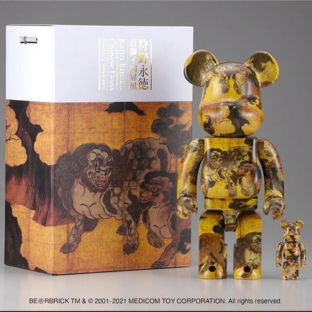 BE@RBRICK 狩野永徳「唐獅子図屏風」100％ & 400％ ベアブリック