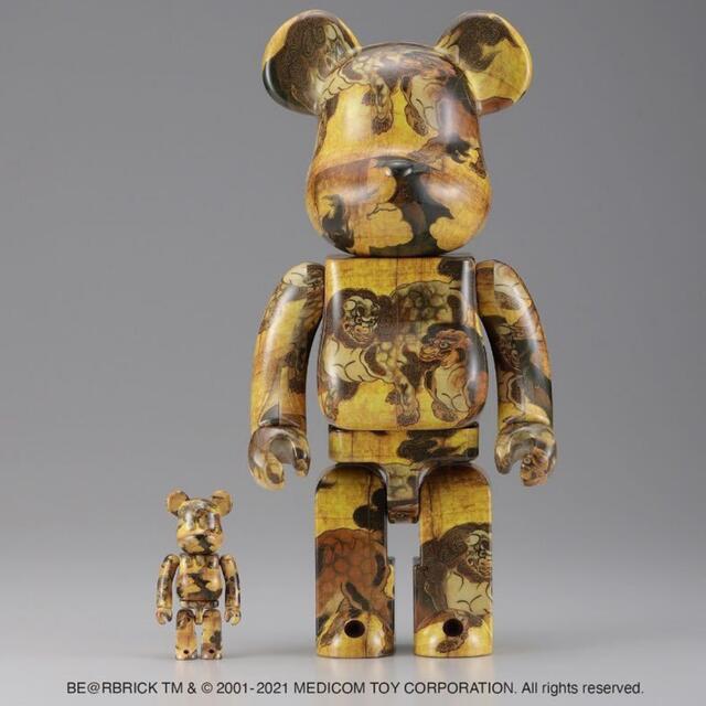 フィギュアBE@RBRICK 狩野永徳「唐獅子図屏風」100％ & 400％ ベアブリック