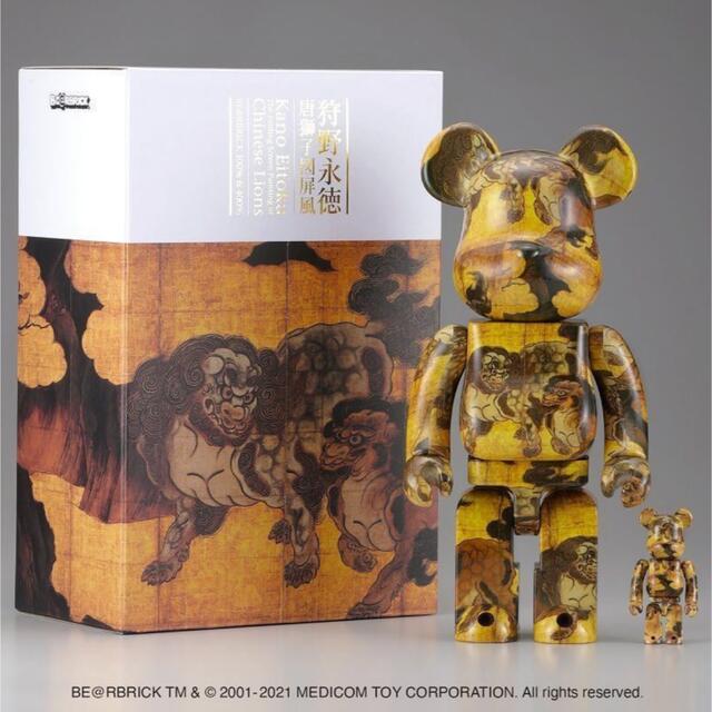 BE@RBRICK 狩野永徳「唐獅子図屏風」100％ & 400％  新品未開封