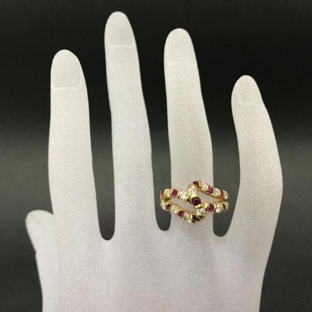 K18 ルビー ダイヤモンド リング　R0.88ct　D0.70ct レディースのアクセサリー(リング(指輪))の商品写真