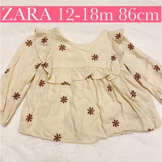 ザラキッズ(ZARA KIDS)の【 I様専用 】ZARA kids 刺繍トップス 12-18m 86cm(シャツ/カットソー)