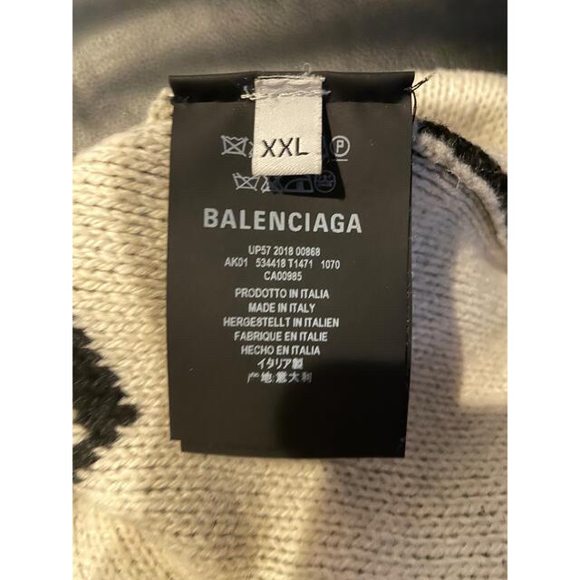 Balenciaga(バレンシアガ)の【ひよ様専用】バレンシアガ ロゴ総柄ニット XXL メンズのトップス(ニット/セーター)の商品写真