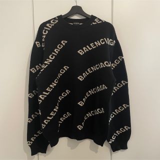 バレンシアガ(Balenciaga)の【ひよ様専用】バレンシアガ ロゴ総柄ニット XXL(ニット/セーター)