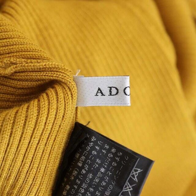 ADORE(アドーア)のアドーア 18AW リブニット セーター 長袖 ハイネック 38 黄 マスタード レディースのトップス(ニット/セーター)の商品写真