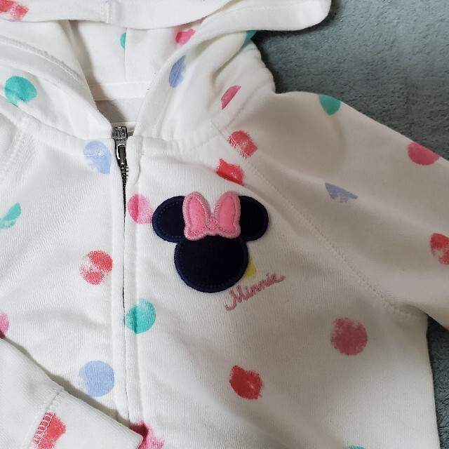 babyGAP(ベビーギャップ)のbabyGap　ミニーちゃん　パーカー　ドット柄　95cm キッズ/ベビー/マタニティのキッズ服女の子用(90cm~)(ジャケット/上着)の商品写真