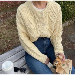 poik knit cardigan(カーディガン)