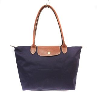 ロンシャン(LONGCHAMP)のロンシャン レプリアージュ ミディアム トートバッグ ナイロン レザー 紫(トートバッグ)