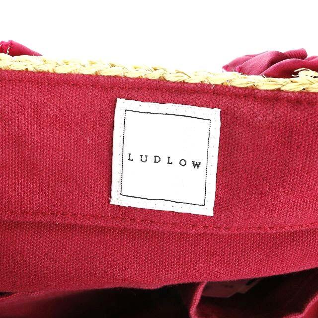 LUDLOW(ラドロー)のラドロー かごバッグ トートバッグ ハンドバッグ フリル ピンク ベージュ レディースのバッグ(トートバッグ)の商品写真