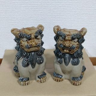 【未使用】シーサー　花瓶(置物)