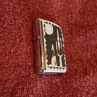 ジッポ－ ZIPPO HOPI/ホピ族、満月とコヨーテとサボテン-