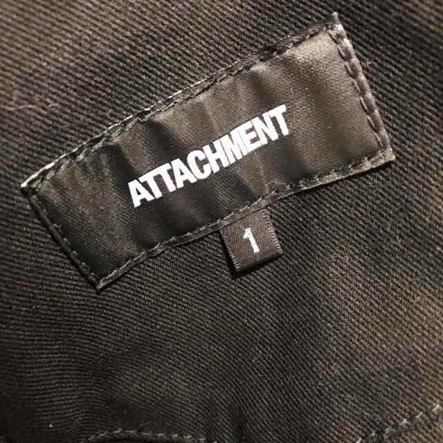 ATTACHIMENT(アタッチメント)のATTACHMENT ストレッチウェポンGジャン　ブラック　比翼　1 メンズのジャケット/アウター(Gジャン/デニムジャケット)の商品写真