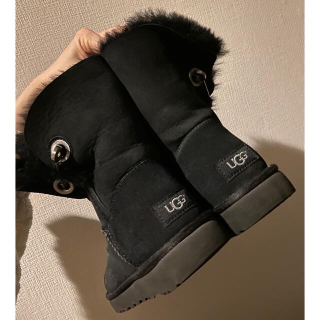 UGG アグ ムートンブーツ US7 ブラックカラー