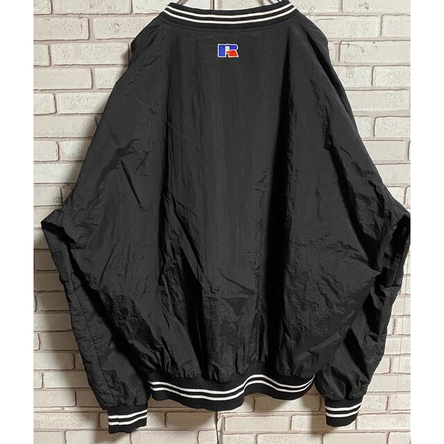 90s 古着 ラッセル XL プルオーバー 刺繍ロゴ ゆるだぼ ビッグシルエット メンズのジャケット/アウター(ナイロンジャケット)の商品写真