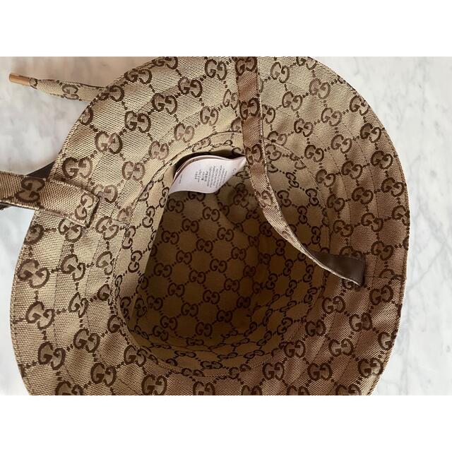 【美品】GUCCI GGキャンバス&ナイロン リバーシブル ハット