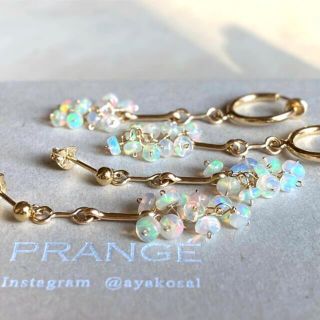 ✴︎Pre Spring SALE✴︎14kgf製プレシャスオパールバーピアス(ピアス)