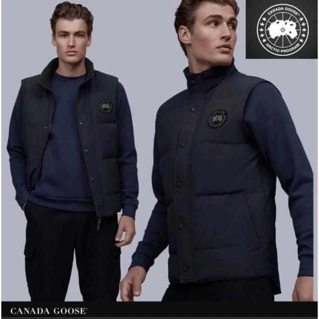 CANADA GOOSE(カナダグース)のカナダグース　ブラックレーベル　ダウン　ベスト　ネイビー　M 新品未使用 メンズのジャケット/アウター(ダウンジャケット)の商品写真