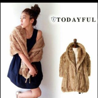 トゥデイフル(TODAYFUL)のtodayful ファーケープ(毛皮/ファーコート)