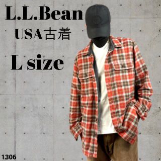 エルエルビーン(L.L.Bean)のUSA古着 エルエルビーン 裏地キルティング ヘビーウェイト シャツ Lサイズ(シャツ)