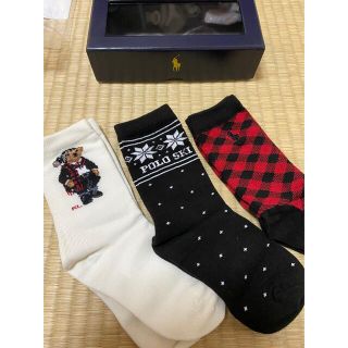 ラルフローレン(Ralph Lauren)のラルフローレン 靴下3足セット　ポロベア　4-6y(靴下/タイツ)