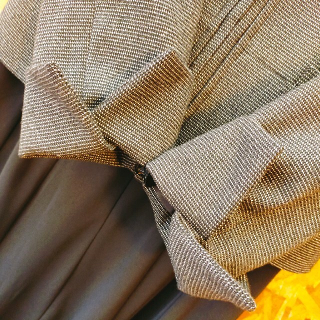 EMMAJAMES(エマジェイム)のEMME JAMES ノーカラージャケット スカート３点セット M 黒 レディースのフォーマル/ドレス(スーツ)の商品写真