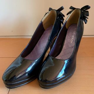 パンプス 黒　新品未使用　24.5センチ(ハイヒール/パンプス)