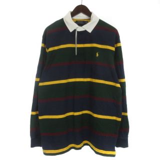 ポロラルフローレン(POLO RALPH LAUREN)のポロ ラルフローレン ラガーシャツ 長袖 ボーダー グリーン ネイビー L(その他)