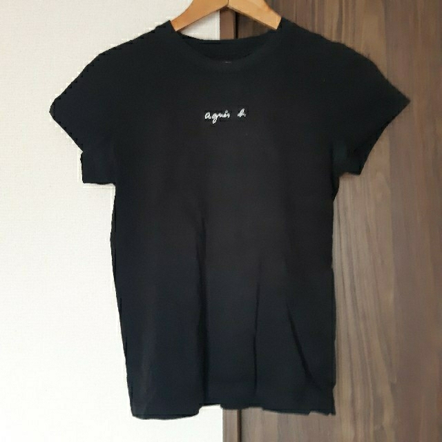 agnes b.(アニエスベー)のagnes b.　アニエスベー　Tシャツ　黒　カットソー レディースのトップス(Tシャツ(半袖/袖なし))の商品写真