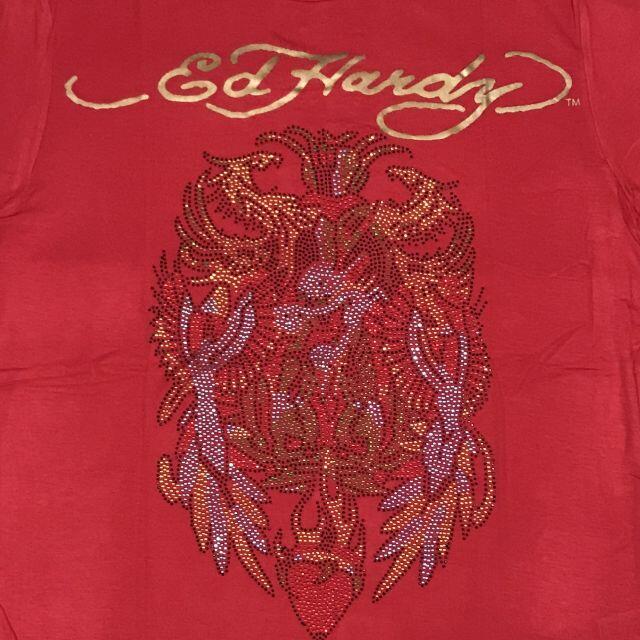 Ed Hardy(エドハーディー)のエド・ハーディ ハートウッド ストーン Tシャツ レッド L メンズのトップス(Tシャツ/カットソー(半袖/袖なし))の商品写真