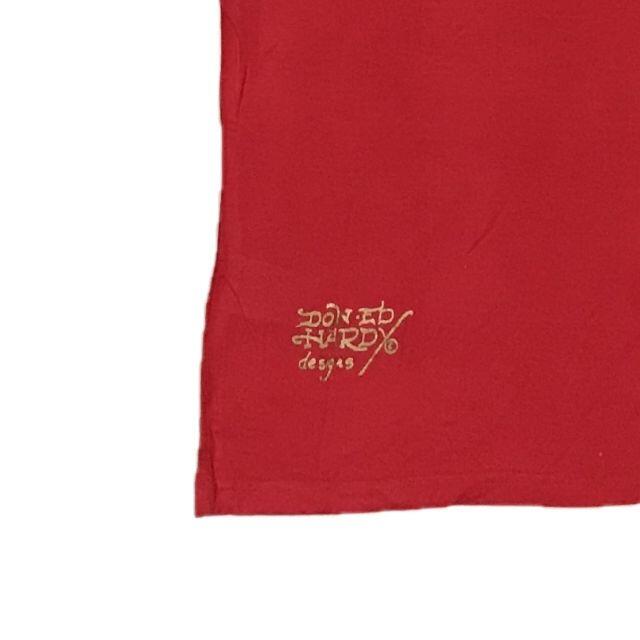Ed Hardy(エドハーディー)のエド・ハーディ ハートウッド ストーン Tシャツ レッド L メンズのトップス(Tシャツ/カットソー(半袖/袖なし))の商品写真