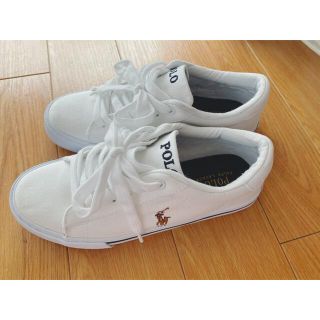 ポロラルフローレン(POLO RALPH LAUREN)のポロ　ラルフローレン　スニーカー　　白　23.5(スニーカー)