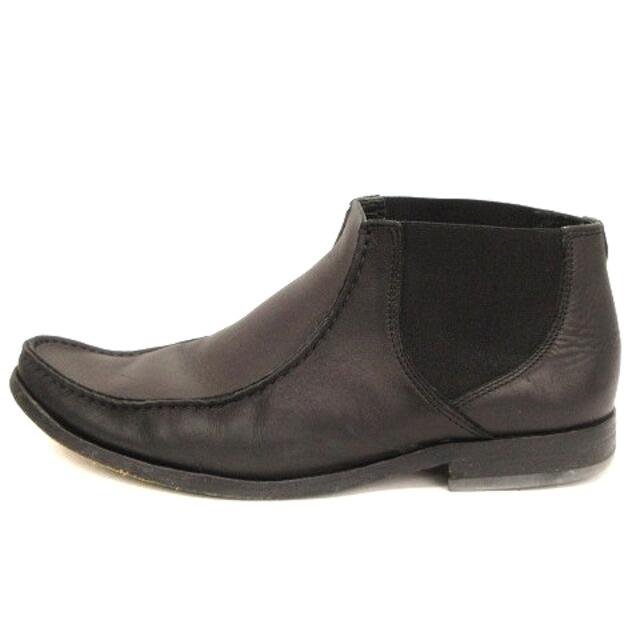 Salvatore Ferragamo(サルヴァトーレフェラガモ)のサルヴァトーレフェラガモ サイドゴア ブーツ ショート レザー 黒 7EE 靴 メンズの靴/シューズ(ブーツ)の商品写真