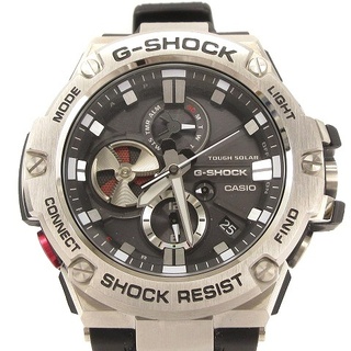 ジーショック(G-SHOCK)のカシオジーショック 美品 Gスチール 腕時計 GST-B100-1AJF 黒(腕時計)