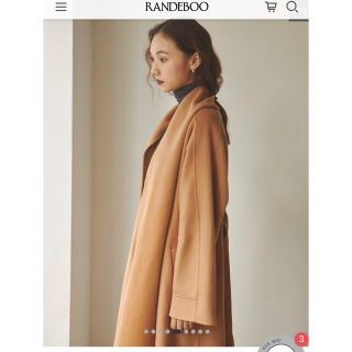 Randeboo ランデブー マフラードッキングウールコートの通販 by ゆう ...