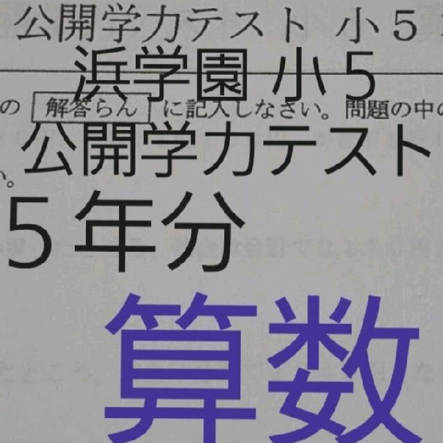 浜学園　小５　公開学力テスト　算数　５年分