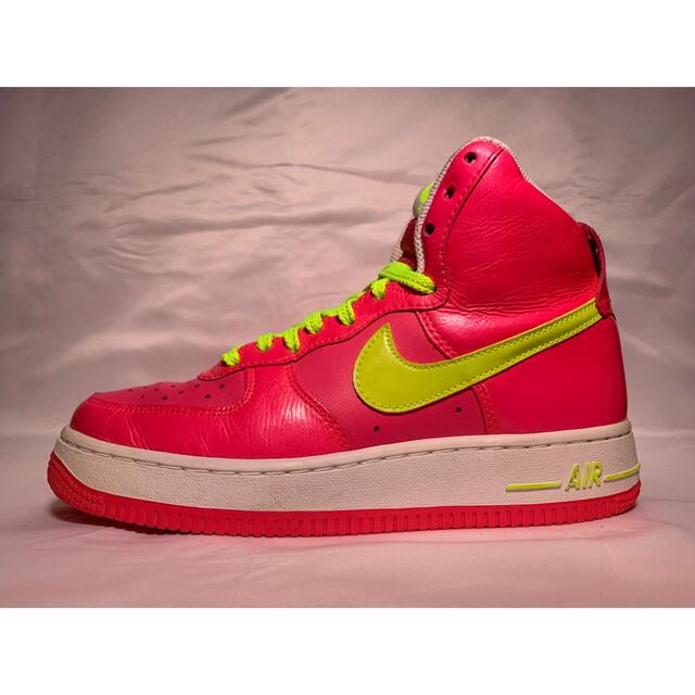 NIKE AIR FORCE 1 HIGH WMNS PNK/YEL 24.0 1