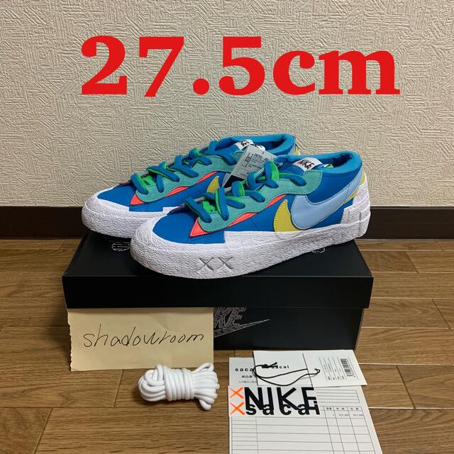 Nike sacai kaws blazer low 27.5 9.5靴/シューズ