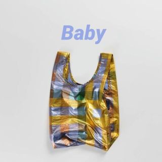 BAGGU　新作　エコバッグ　ベビー　Baby　マドラス　メタリック　チェック(エコバッグ)