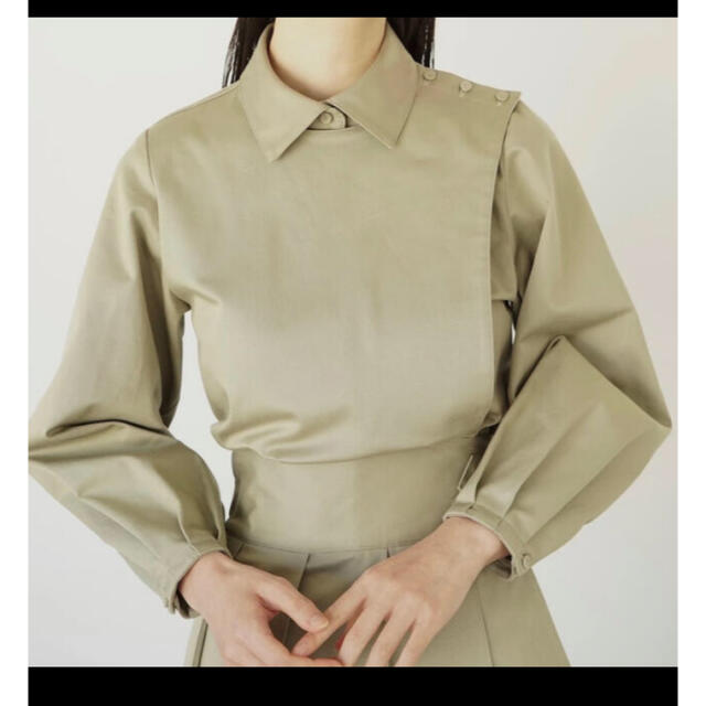 foufou シャツカラーフラップブラウス テンダースカート セットアップ foufou シャツカラーフラップブラウス テンダースカート セットアップ