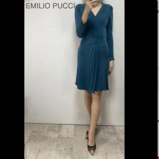 エミリオプッチ(EMILIO PUCCI)のエミリオプッチドレープ美ラインワンピース／ダイアンフォンファステンバーグ　グッチ(ひざ丈ワンピース)