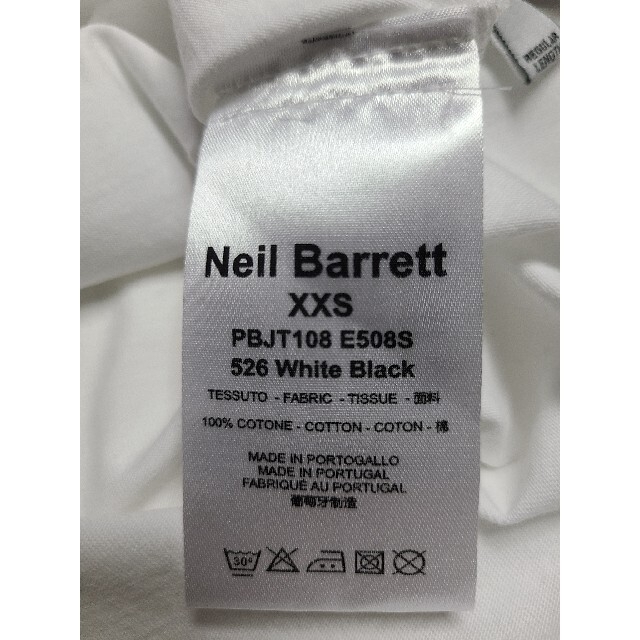 NEIL BARRETT(ニールバレット)の【新品未使用品】Neil Barrett フェアアイルサンダーボルト XXS 白 メンズのトップス(Tシャツ/カットソー(半袖/袖なし))の商品写真