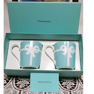 Tiffany & Co. - TIFFANY&CO.  　新品未使用　ブルーリボン　ペアマグカップ